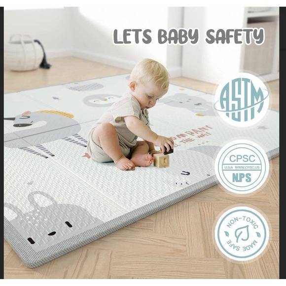 Baby Playpen, 47x47in Small Play Pen,Toddler Playpen for Apartment,Play Yard,... - Picture 5 of 5